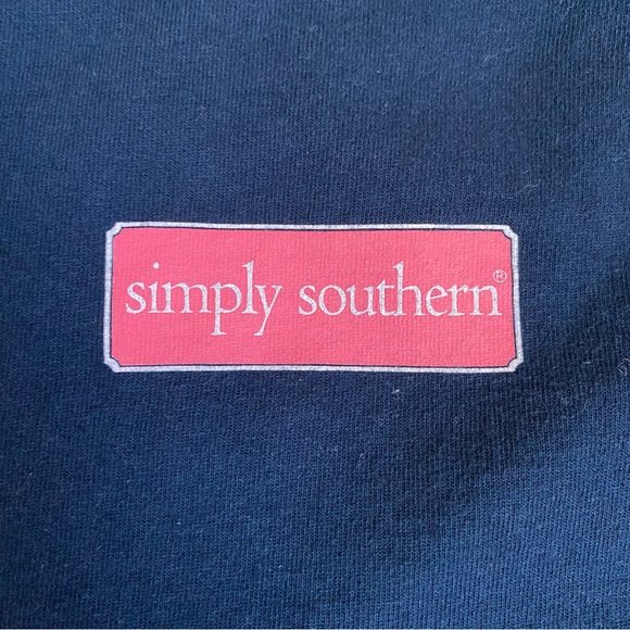 Simply Southern Navy Blue and Hot Pink Zebra Tee Shine Bright - Picture 4 of 11